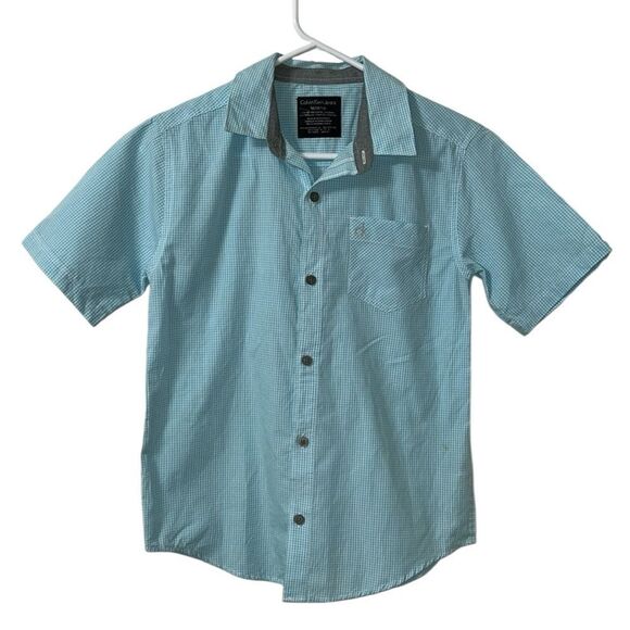 Big Boys Old Navy,Calvin Klein Button Down Short sleeve Shirt,(Size 10/12) - Picture 6 of 9